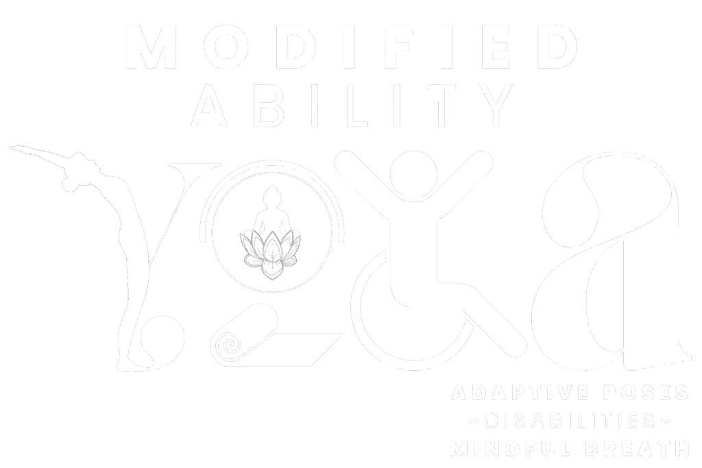 Modified Ability Yoga Logo in White