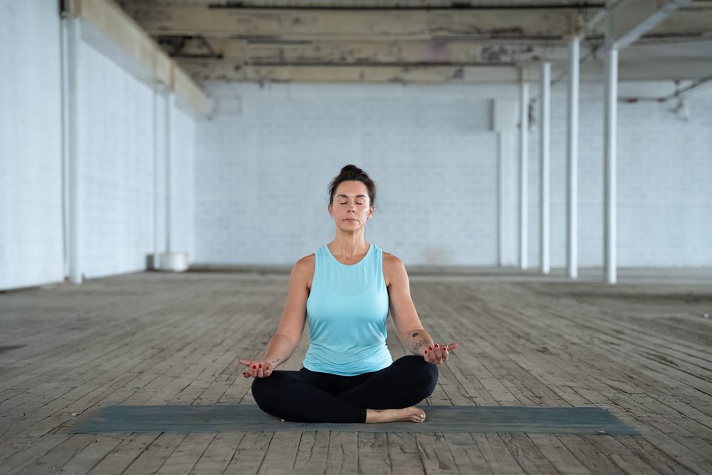 Mindful breath practice at Modified Ability Yoga in Greenville SC